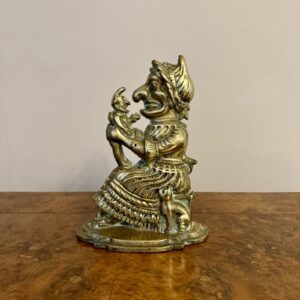 Unusual Brass Antique Doorstop of Mrs Punch