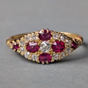 Victorian 18ct Gold Ruby Diamond Ring