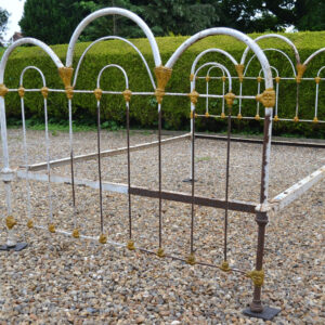 Victorian 3 Hoop Iron Double Bedstead. Bed fully restored in your choice of colour