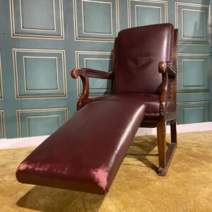 Vintage Medical Examination Armchair with Adjustable Foot Rest