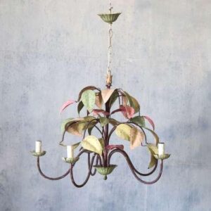 Vintage Metal Floral Chandelier - Late 20th Century