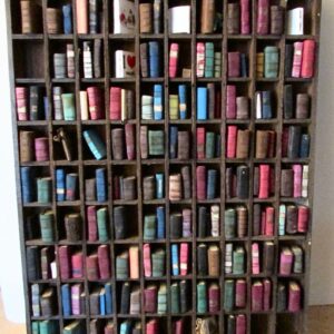 Vintage Miniature Bookcase with 178 Miniature Books Attractive Mini Library