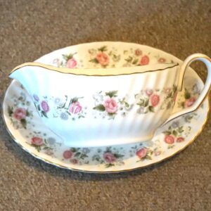 Vintage Minton Spring Bouquet Sauce Boat & Saucer