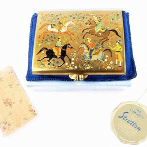 Vintage Stratton Arabian Themed Powder Compact 40s-50s