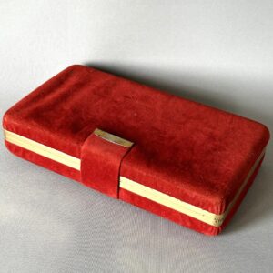 Vintage Velvet Travelling Jewellery Case