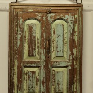 Wall Mirror Concealed by Heavy Oak Door Frame / Shutters