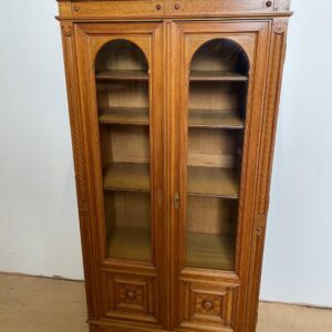 Walnut 2 Door Bookcase / Display Cabinet