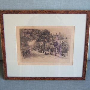 Walter W Burgess: Etching Cheyne Walk 1894