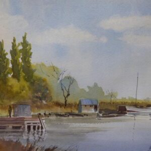 Watercolour Chesapeake Bay Listed Artist Norman Dinnage