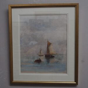 Watercolour Painting c.1880 Seascape by James Campbell Noble