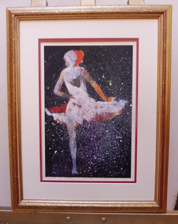 Watercolour Prima Donna Ballerina Signed