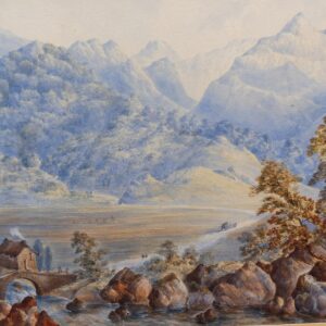 Watercolour The Glen Monogrammed A M 1863