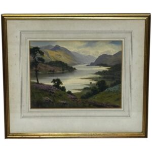 Watercolour Thirlmere & Helvellyn Lake District by Edward Horace Thompson