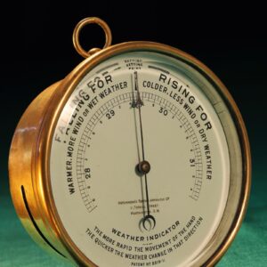 Weather Indicator Aneroid Barometer by Short & Mason c.1915