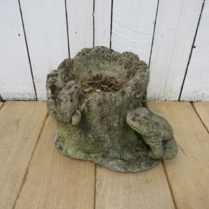 Weathered Garden Frog Planter