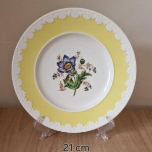 Wedgwood Corinthian Blue Floral & Embossed Rim Dinner Plate