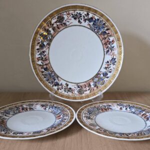 Wedgwood Gilt Ground Creamware Chinoiserie 3 Pieces Part Service