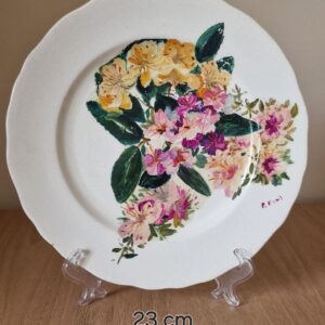 Wedgwood Serving Plate, Hand Painted Floral Design, Signed by Artist