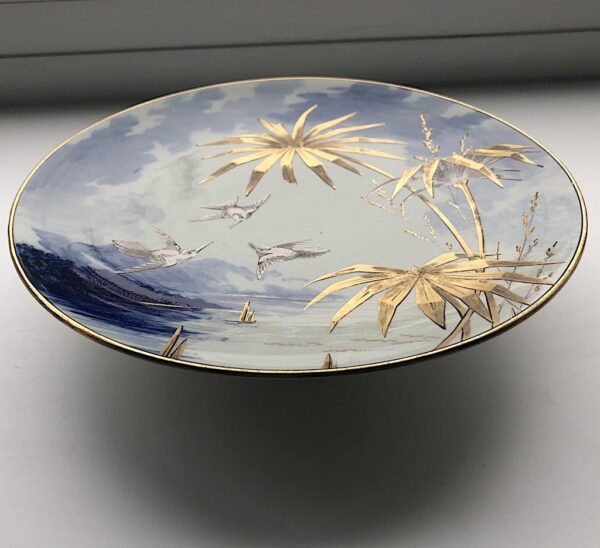 Wetland Scene Cake Stand - Pinder Bourne c.1880