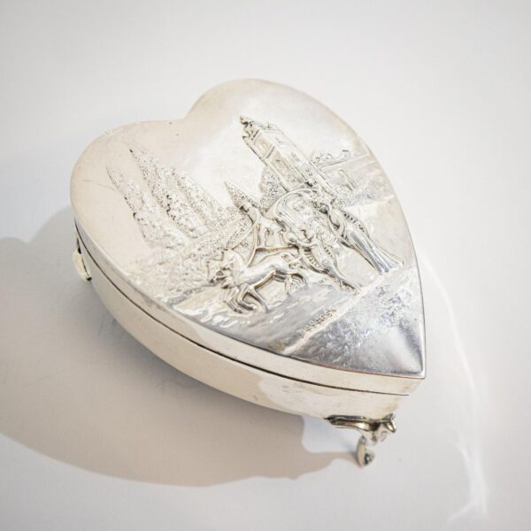 William Comyns Silver Heart Shaped Box