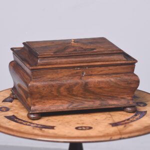 William IV Sarcophagus Shaped Rosewood Jewellery Box