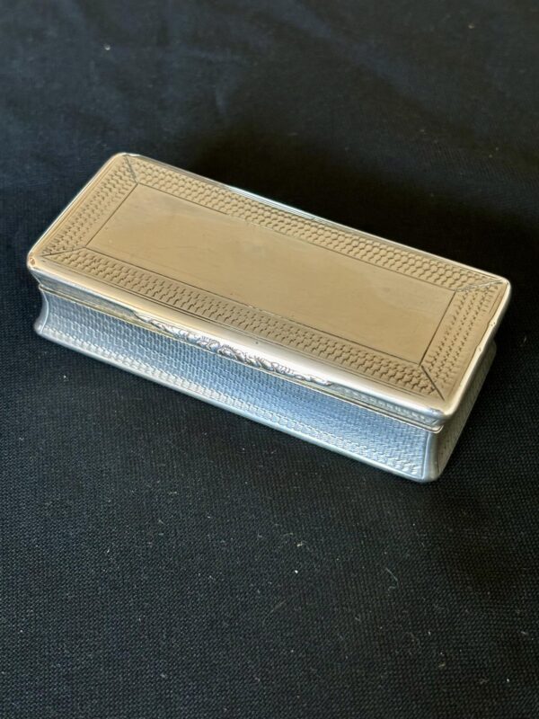 William IV Sterling Silver Gilt Rectangular Table Snuff Box Francis Clark 1836