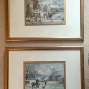 William Manners Pair of Watercolours - Lake District Scenes ‘Farmstead Kentmere’ & ‘Windermere Road’