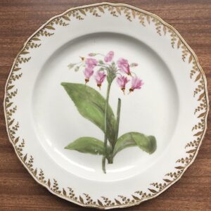 William Quaker Pegg, Derby Cowslip Decorated Plate c.1798