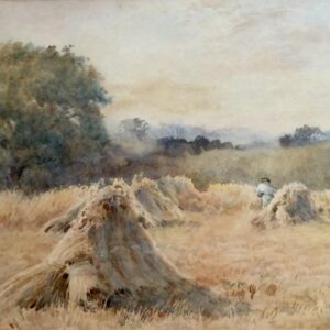 Wilmot Pilsbury Watercolour - Harvest at Dusk