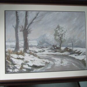 Winter Landscape - Oil on Board - Unsigned