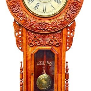 Wonderful American Ansonia Regulator Wall Clock ca.1890