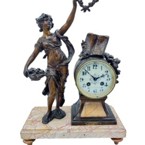 Wonderful French Figural Mantel Clock – Ca1890