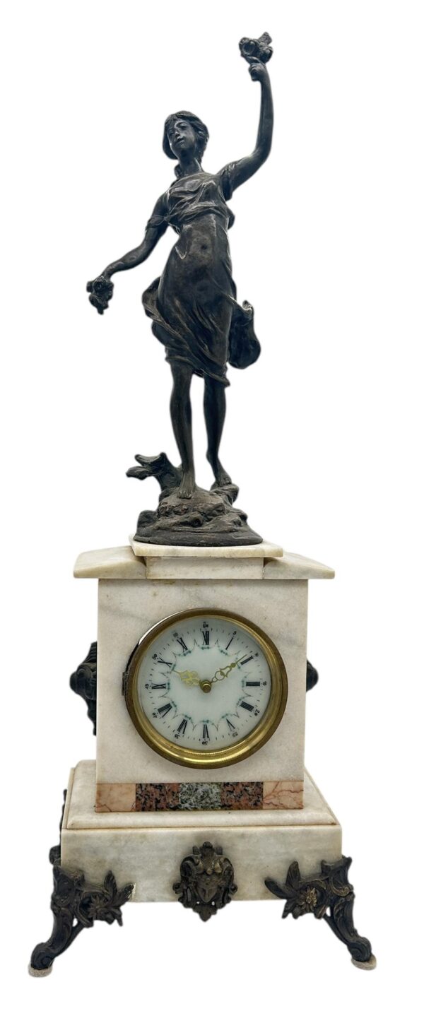 Wonderful French Figural Mantel Clock ca.1960