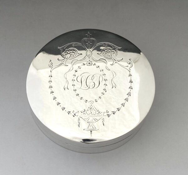 Wonderful Large Chester Silver Powder Box