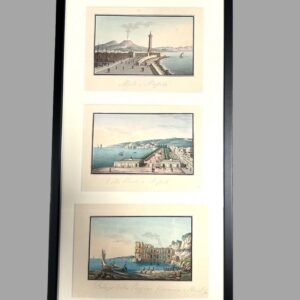 Wonderful Set of Six Intricate Italian Gouaches of Landmarks