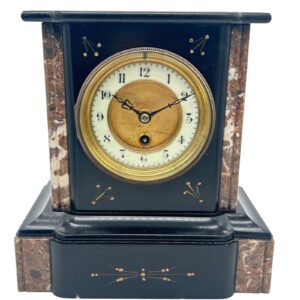 Wonderful Timepiece Slate & Marble Mantel Clock ca.1895