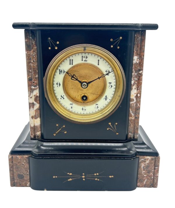 Wonderful Timepiece Slate & Marble Mantel Clock ca.1895