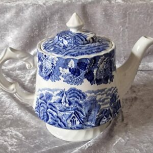 Wood & Sons Woods Ware Blue Willow Tea Pot