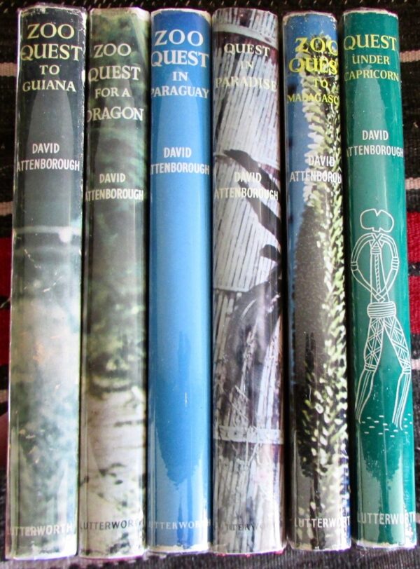 Zoo Quest Series 1956-1963 by David Attenborough Complete in 6 Volumes First Editions